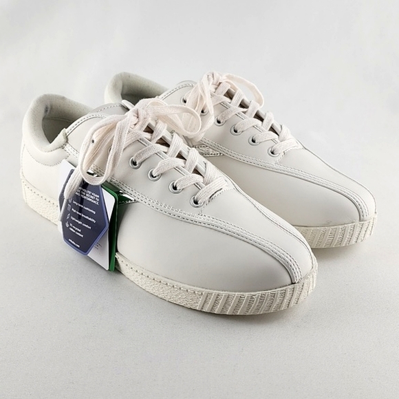 NWT Tretorn Women's Nylite Plus White Vintage Style Leather Lace-up Sneaker 8.5M - Picture 2 of 16